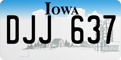 IA license plate DJJ637