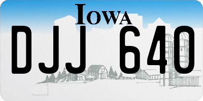 IA license plate DJJ640