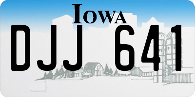 IA license plate DJJ641