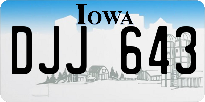 IA license plate DJJ643