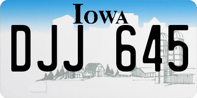 IA license plate DJJ645