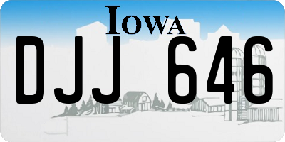 IA license plate DJJ646