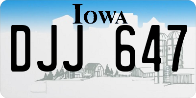 IA license plate DJJ647