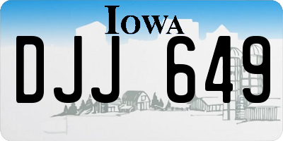 IA license plate DJJ649