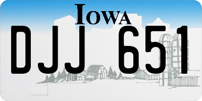 IA license plate DJJ651