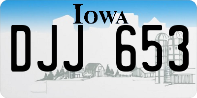 IA license plate DJJ653