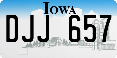 IA license plate DJJ657