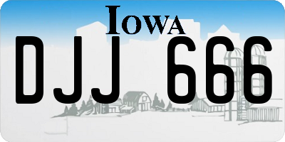 IA license plate DJJ666