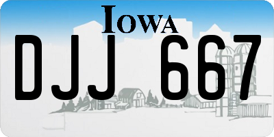 IA license plate DJJ667