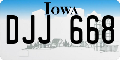 IA license plate DJJ668