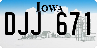 IA license plate DJJ671