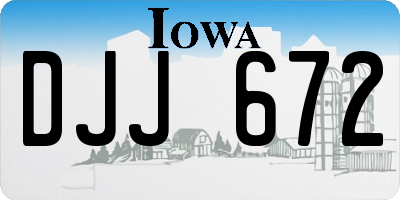IA license plate DJJ672