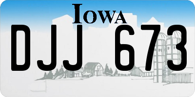 IA license plate DJJ673