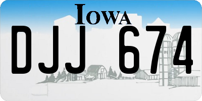 IA license plate DJJ674