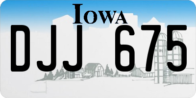 IA license plate DJJ675