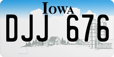 IA license plate DJJ676