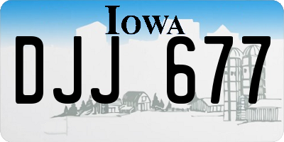 IA license plate DJJ677
