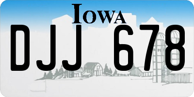 IA license plate DJJ678