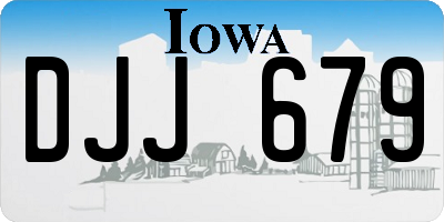 IA license plate DJJ679