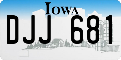 IA license plate DJJ681
