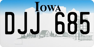 IA license plate DJJ685