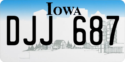 IA license plate DJJ687