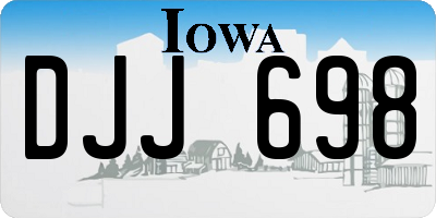 IA license plate DJJ698