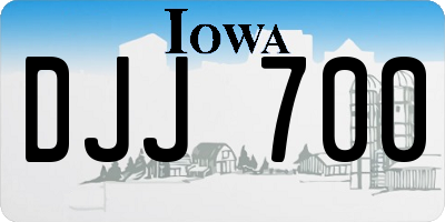 IA license plate DJJ700