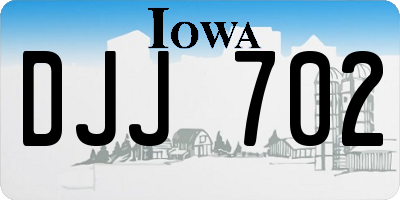 IA license plate DJJ702