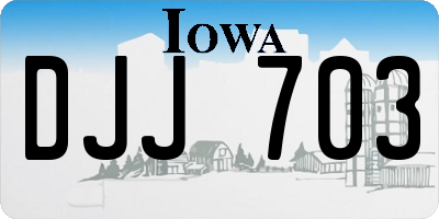 IA license plate DJJ703