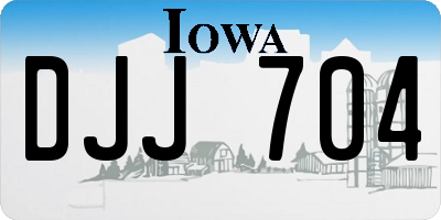IA license plate DJJ704