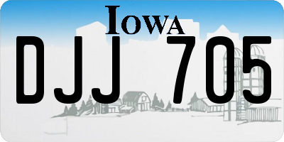 IA license plate DJJ705