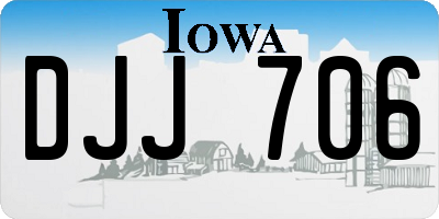 IA license plate DJJ706