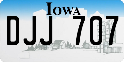 IA license plate DJJ707