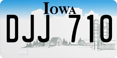 IA license plate DJJ710