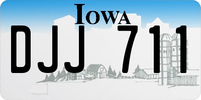 IA license plate DJJ711