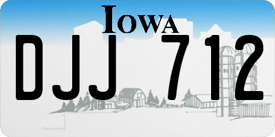 IA license plate DJJ712