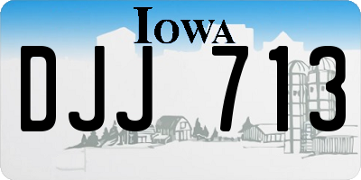IA license plate DJJ713