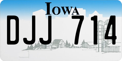 IA license plate DJJ714