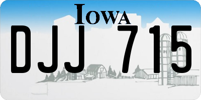 IA license plate DJJ715