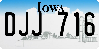 IA license plate DJJ716