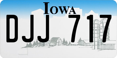 IA license plate DJJ717
