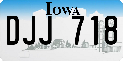 IA license plate DJJ718