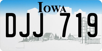 IA license plate DJJ719