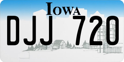 IA license plate DJJ720