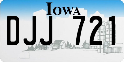 IA license plate DJJ721
