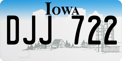 IA license plate DJJ722