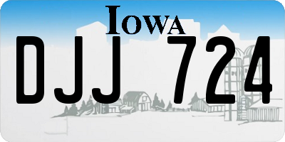 IA license plate DJJ724