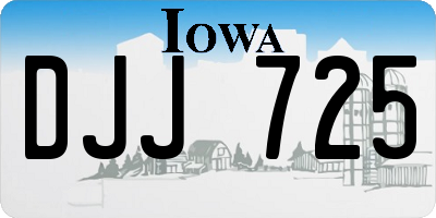 IA license plate DJJ725