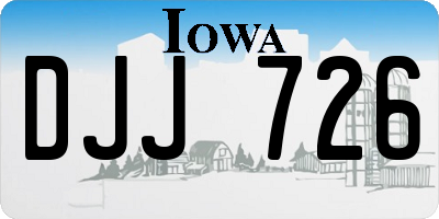 IA license plate DJJ726